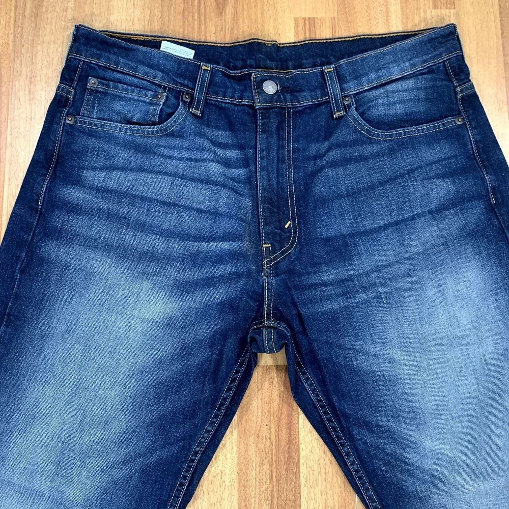 Levi's Jeans Mens 34x28.5 Blue 569 Regular Straight American Dark Wash Denim